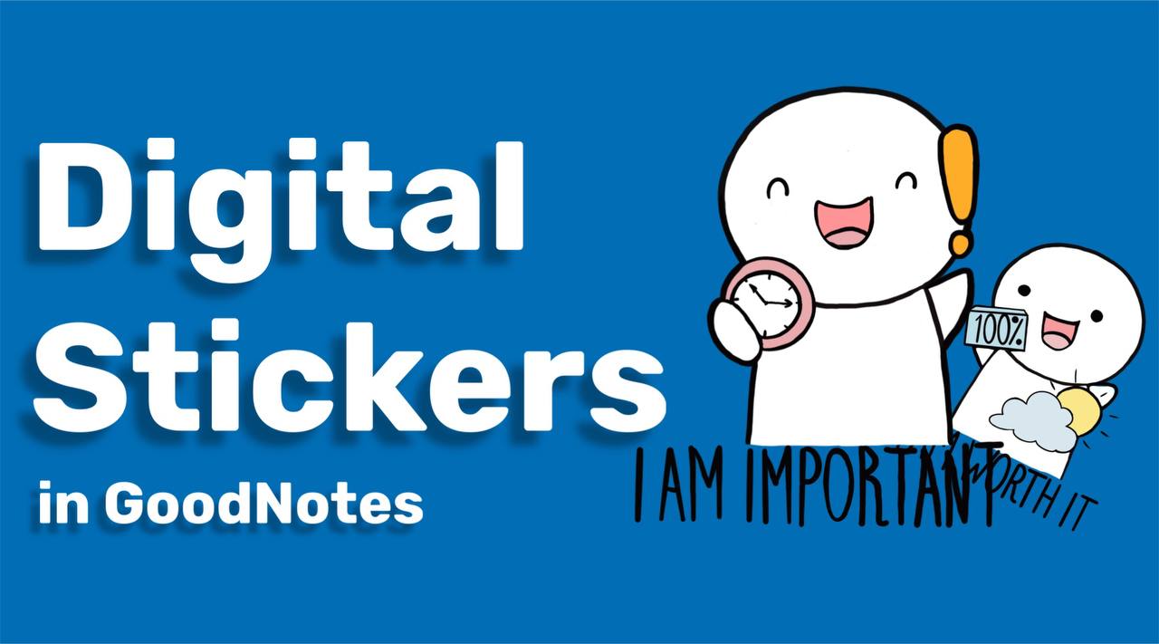 How to add stickers to goodnotes planner?