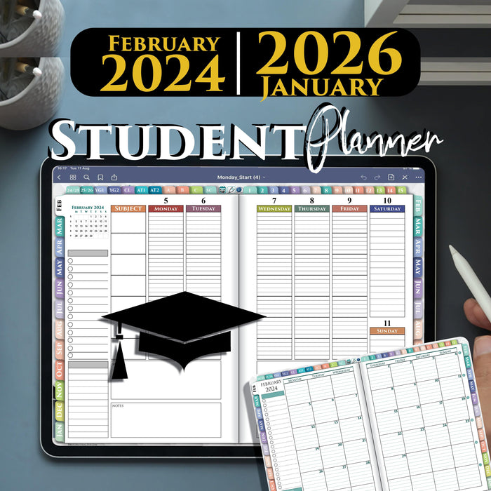 2024-2025 Digital Planner for Students: Best for iPad | Notability & GoodNotes Compatible