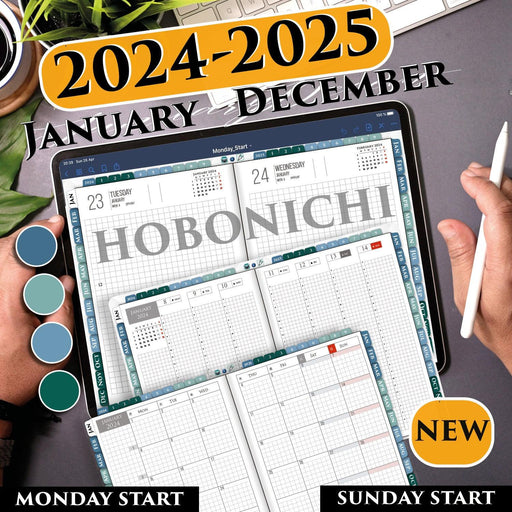 Digital-PDF Hobo Techo Planner for iPad: Plan, Organize, and Create with Ease!