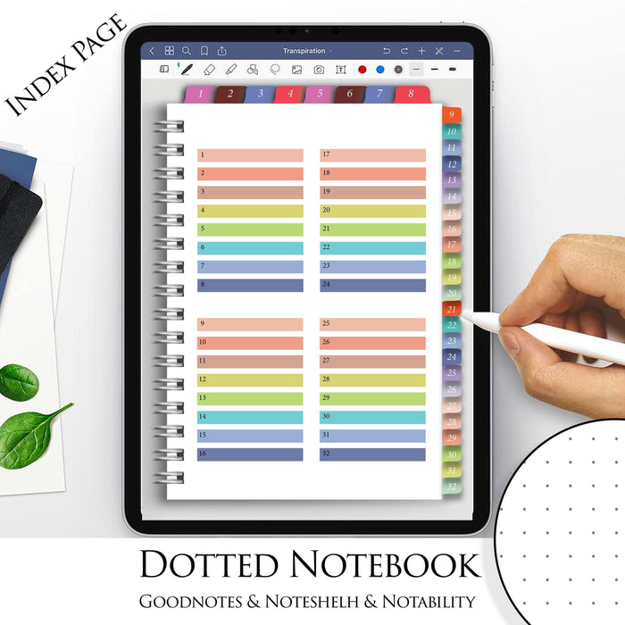 Dotted Goodnotes Notebook Template Digital Paper - iPad Planner