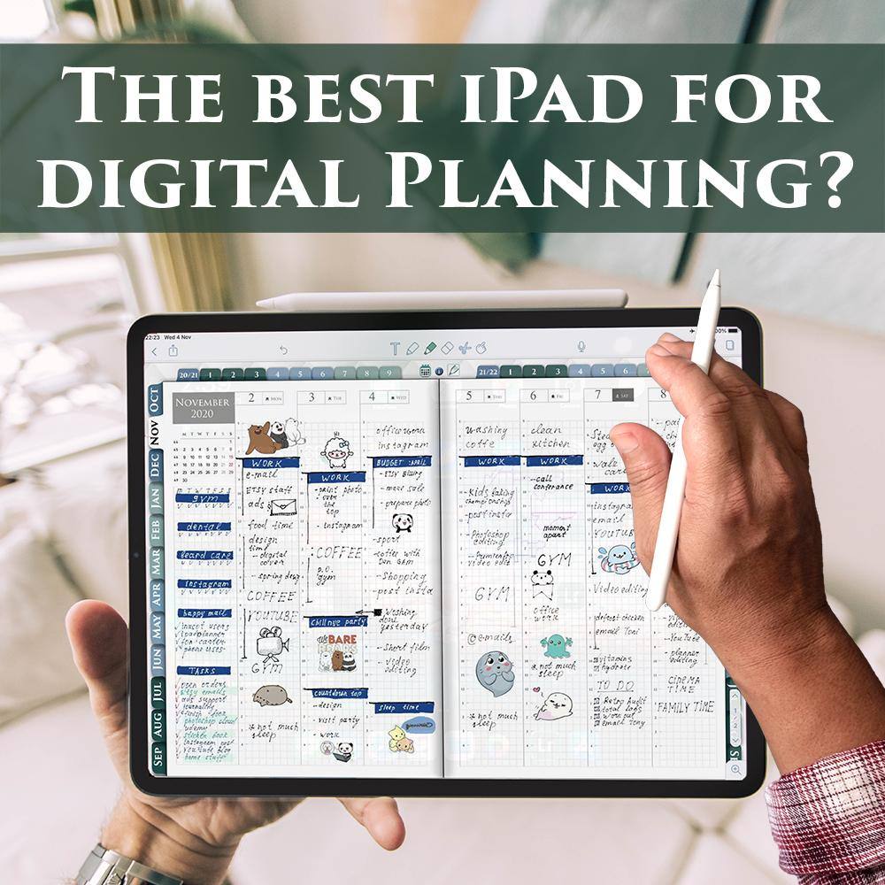 iPad Pro with digital goodnotes planner in it and advice 
