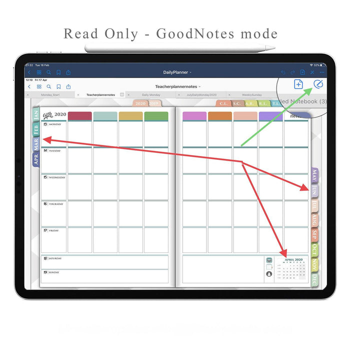 How to Navigate using Hyperlinks in GoodNotes - iPad Planner