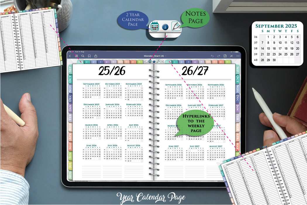 📅 Digital Weekly Planner with 15-Minute Time Slots | Best for iPad & GoodNotes