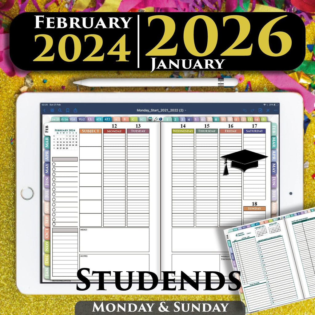 2024-2025 Digital Planner for Students: Best for iPad