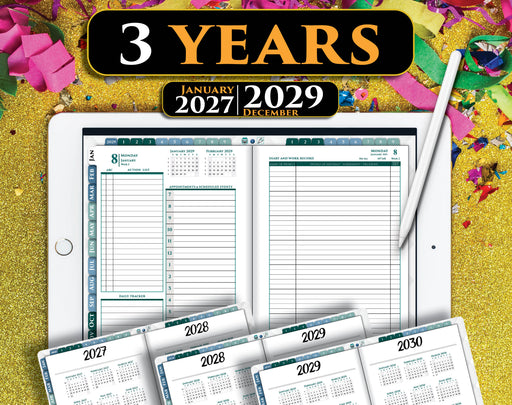 3-Year Franklin Covey Digital Daily Planner 2027 2028 2029