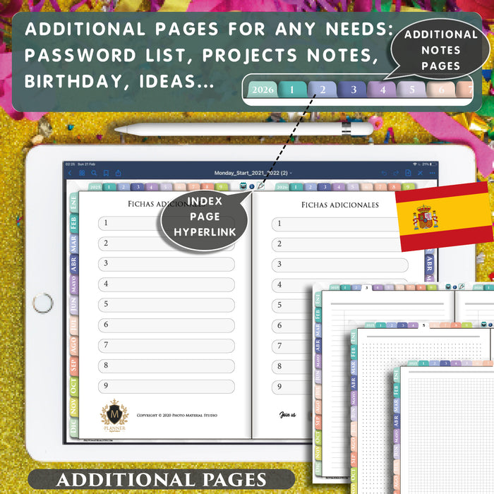 Planificador Diario Digital 2025-2026 para Profesionales y Académicos | Compatible con GoodNotes y Notability