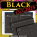 2024 2025 digital black planner for goodnotes and noteshelf
