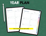 year at a glance planner page template for digital planning