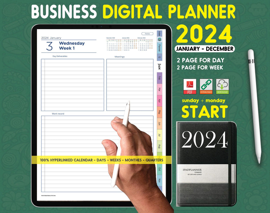 Digital Business Planner 2024 for GoodNotes and Notability