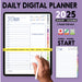 2025 Rainbow Digital Planner with vertical layout | Colorful Daily &amp; Weekly Layouts for iPad