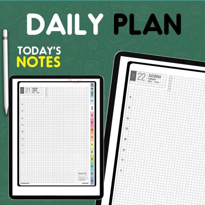 Digital iPad Planner | Hobonichi Techo Style | Daily & Weekly Hobo Planners