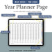 digital year planner page for goodnotes