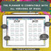 Digital year calendar page in ipad teacher planner