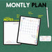 digital notability monthly planner page template