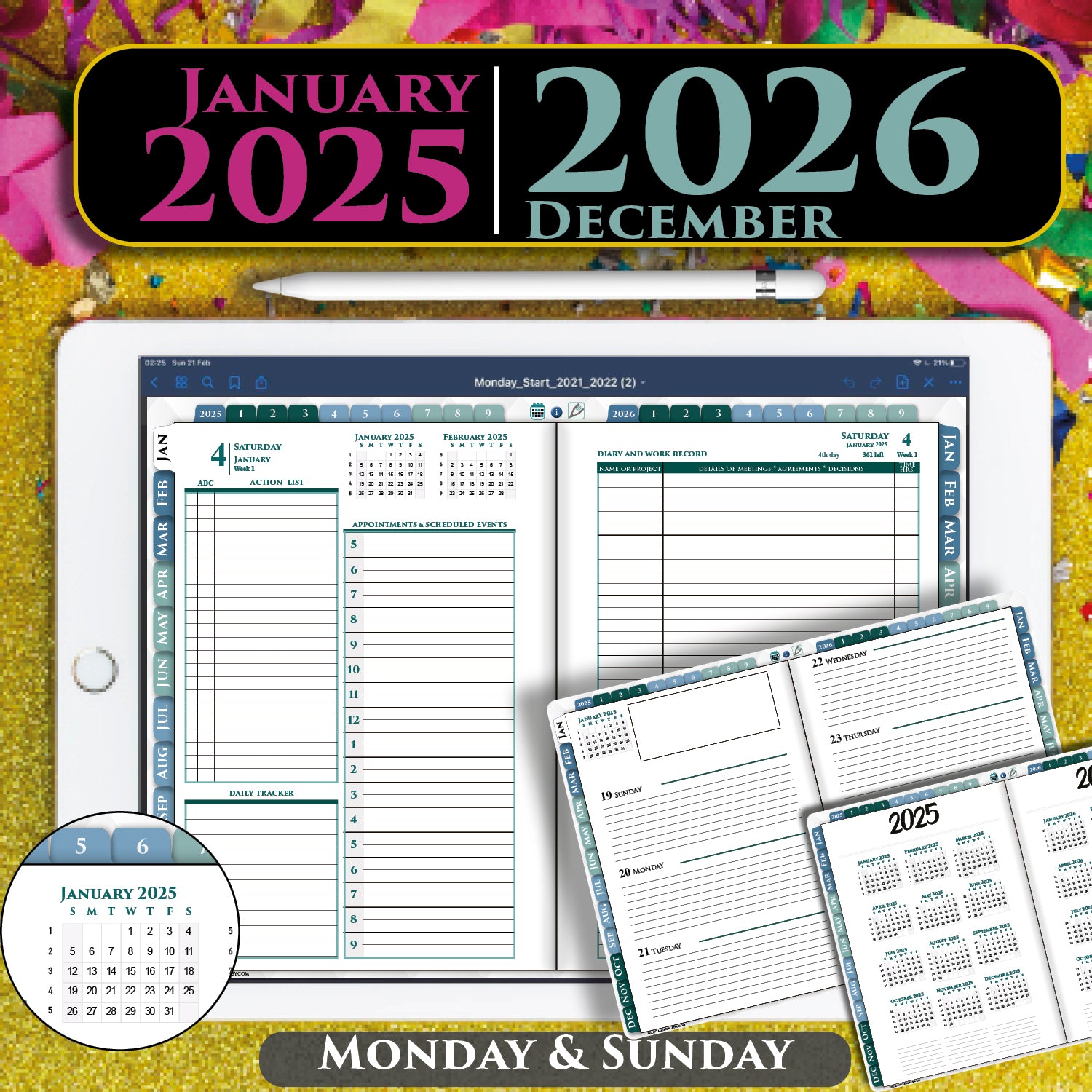 2025 2026 Digital Franklin Covey Planner for Daily iPad Planning — iPad Planner