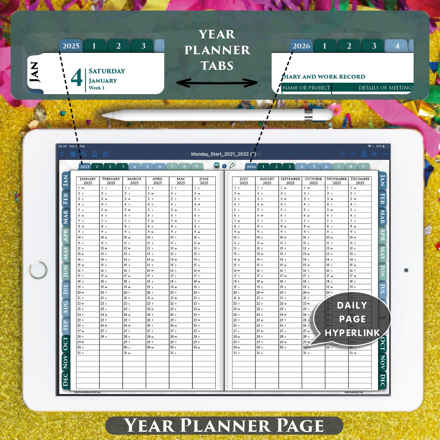 2025 2026 Digital Franklin Covey Planner for Daily iPad Planning — iPad