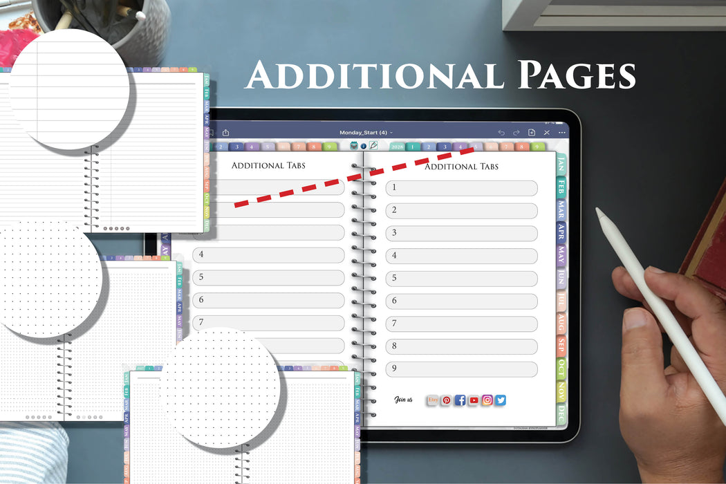 2027-2028 Digital Weekly Planner Pad | PDF Download