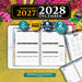 2027-2028 Digital Weekly Planner Pad | PDF Download