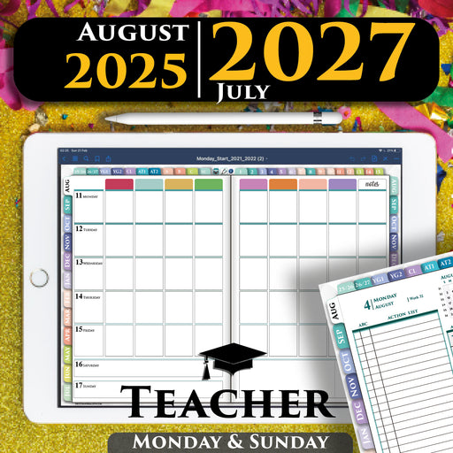 Digital Lesson Planner for iPad Planning in 2025 2026 2027 years