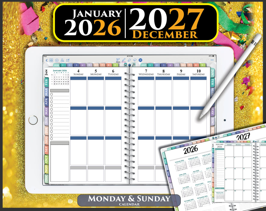 Digital Weekly Fitness Planner 2026-2027 for iPad | GoodNotes PDF