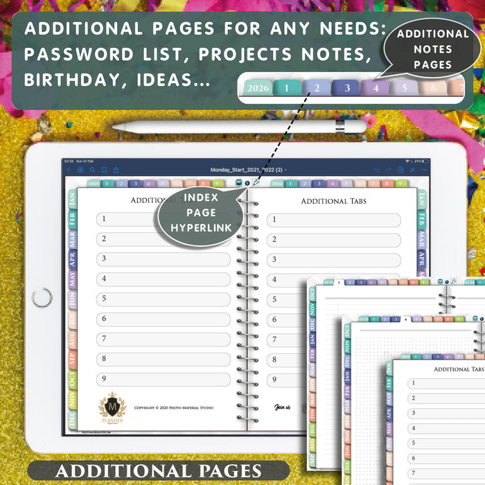 2025 2026 Digital Passion planner | PDF Weekly  paperless template