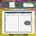 daily lined page for digital day ipad planning with rainbow monthly tabs