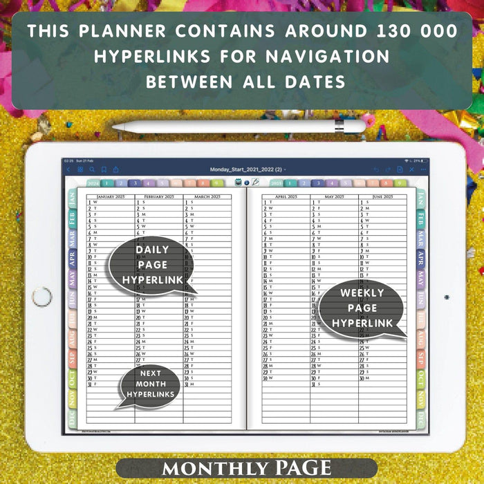 Digital Franklin Lined Daily Planner for 2025 2025 โ iPad Planner