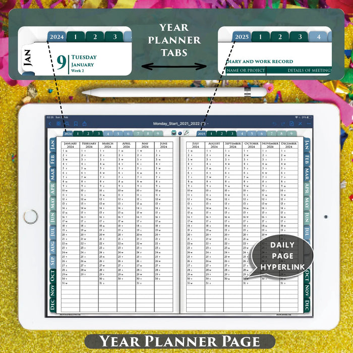 notability year at a glance planner