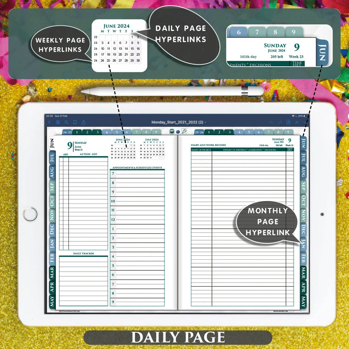 Digital Daily Franklin Covey planner page for 2024  2025 2025 