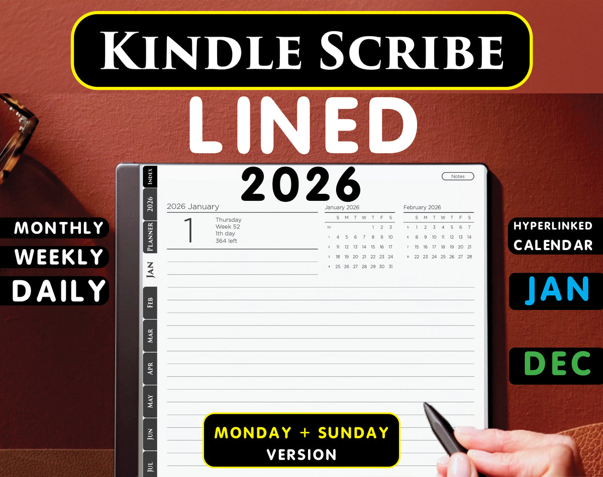 Kindle Scribe Lined Notebook – Simple Digital PDF for Writing & Notes ...