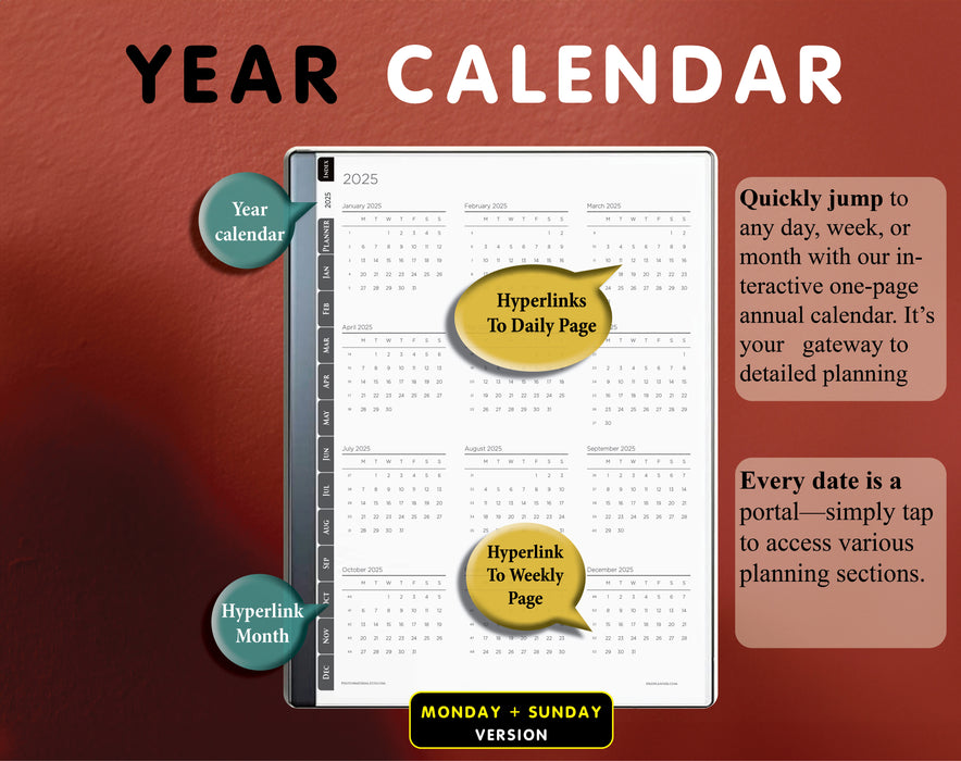 digital kindle scribe year calendar for 2025