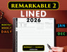 reMarkable 2 Simple Lined Notebook PDF – Minimal Digital Notebook