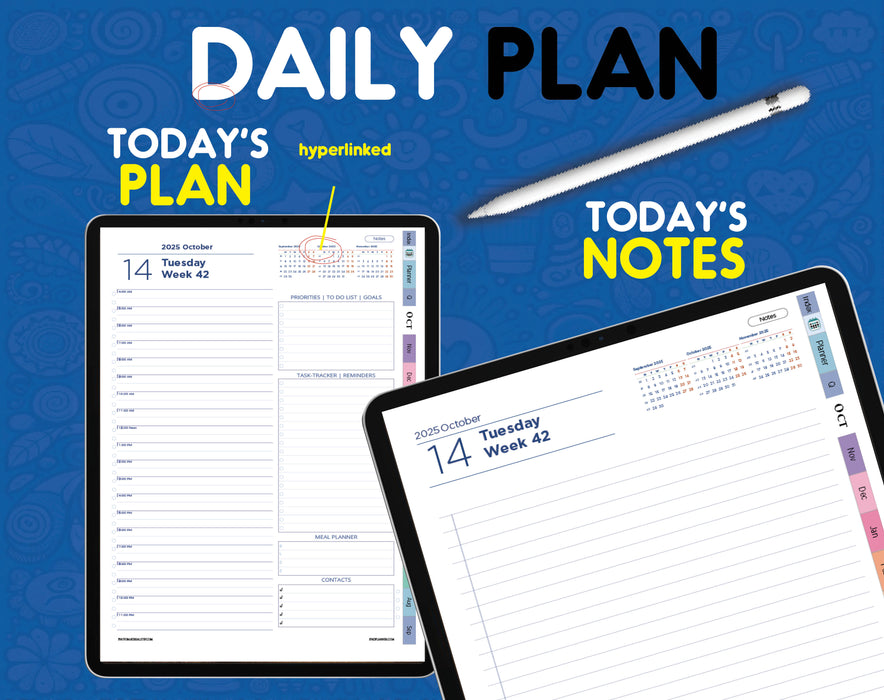 2026 2027 Digital Samsung Notes Planner Template for Android tablet