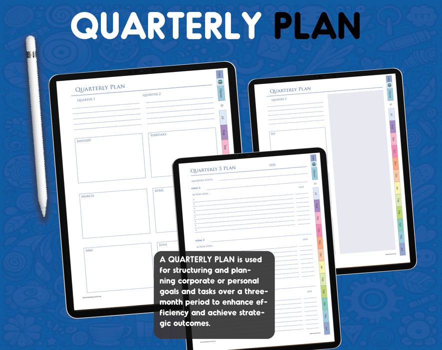 2026 2027 Digital Samsung Notes Planner Template for Android tablet