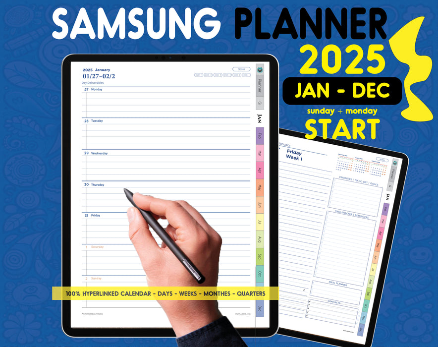 2025 Digital Samsung planner for Android tablet