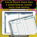 daily notes page for each daily page in all in one planner