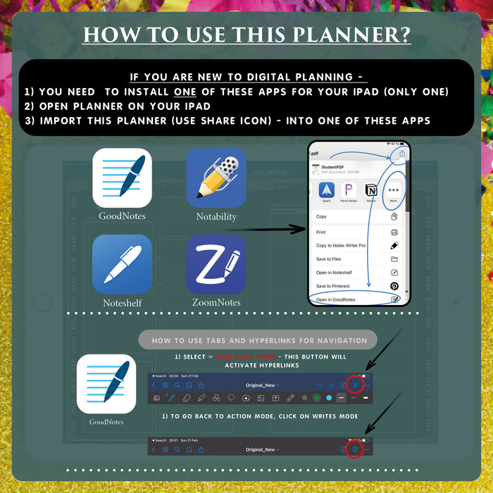 how to import pdf planner to goodnotes and notability