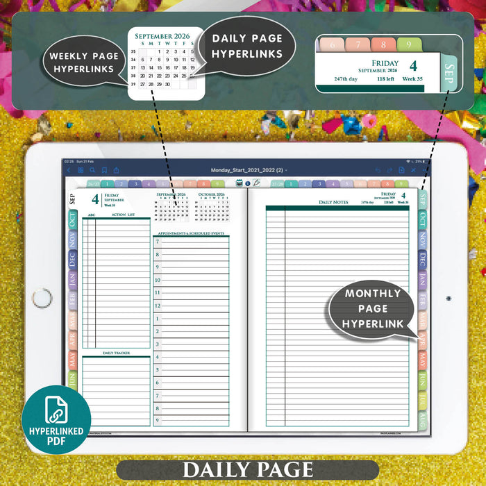 Digital  Passion Planner Daily Template | PDF for iPad planning / 2026 2027