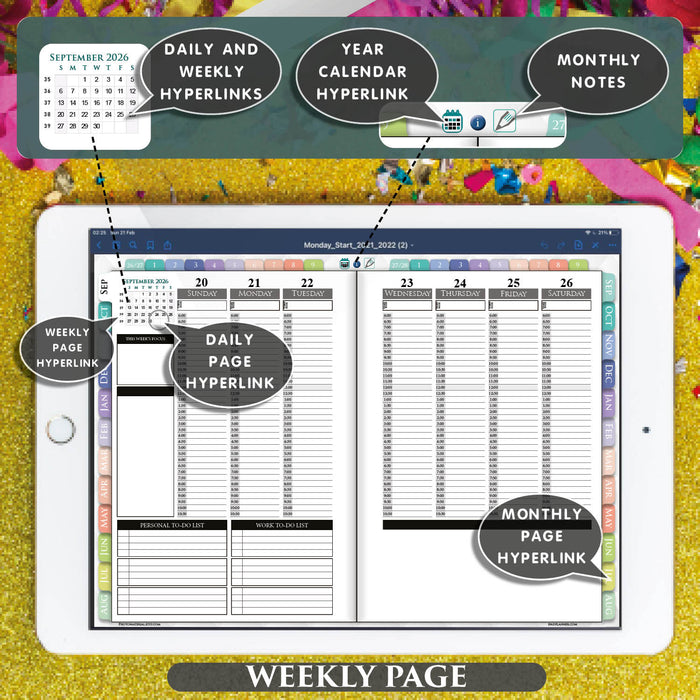 Digital  Passion Planner Daily Template | PDF for iPad planning / 2026 2027