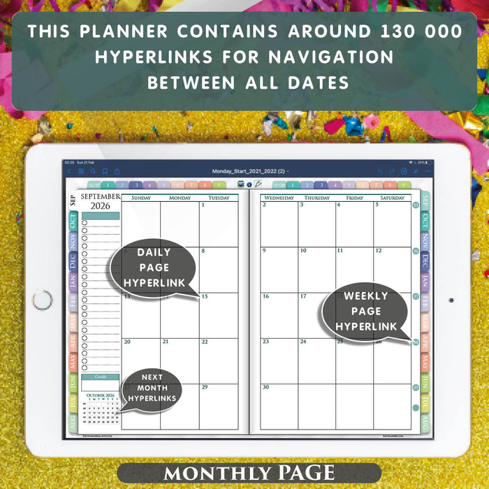 Digital  Passion Planner Daily Template | PDF for iPad planning / 2026 2027
