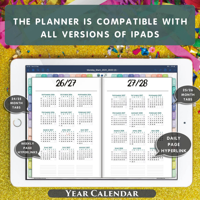 Digital  Passion Planner Daily Template | PDF for iPad planning / 2026 2027