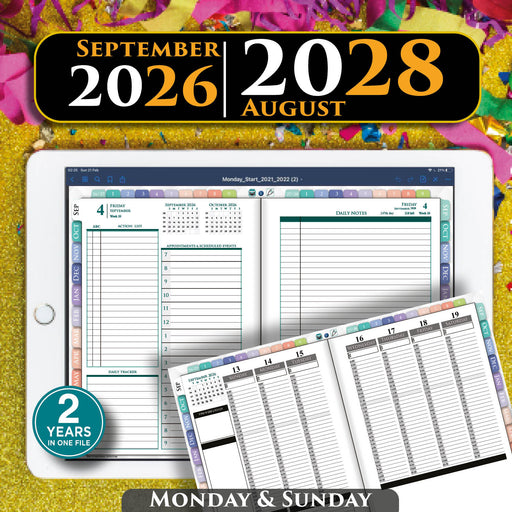 Digital  Passion Planner Daily Template | PDF for iPad planning / 2026 2027