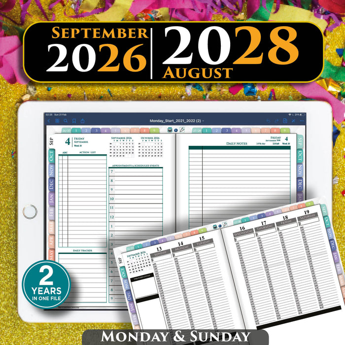 Digital  Passion Planner Daily Template | PDF for iPad planning / 2026 2027