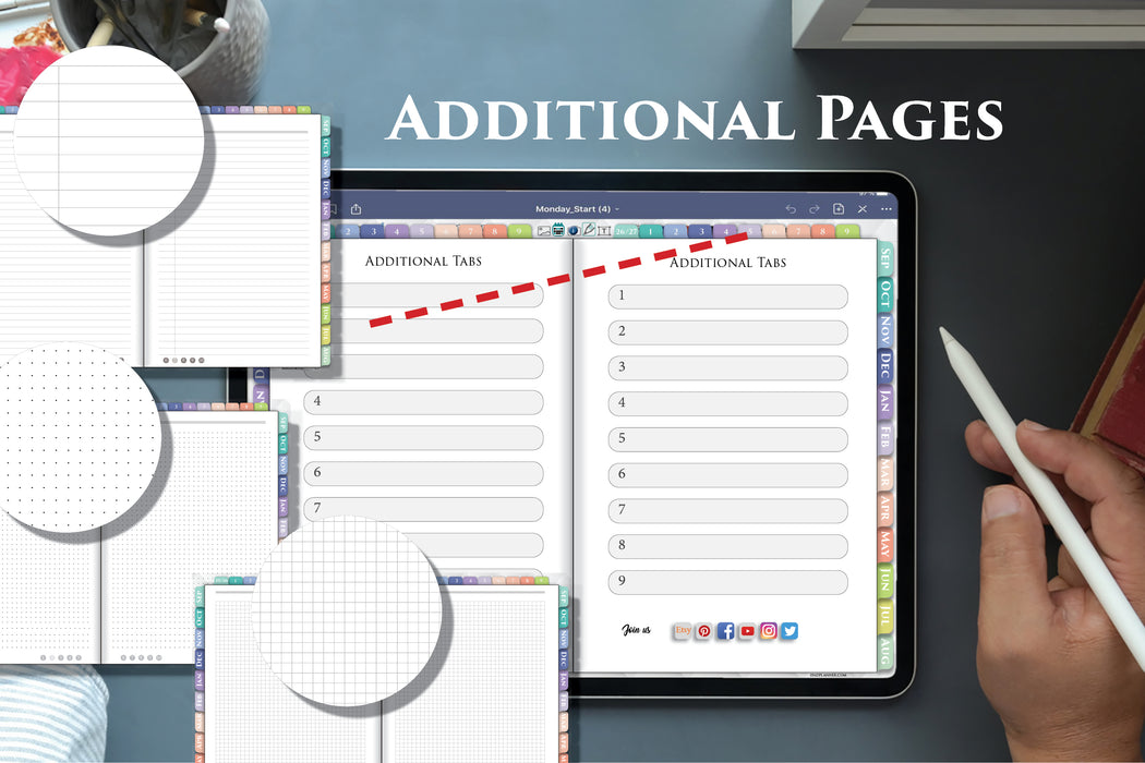 Digital Simple Weekly Planner | GoodNotes Notability Template 2025 2026 | PDF download