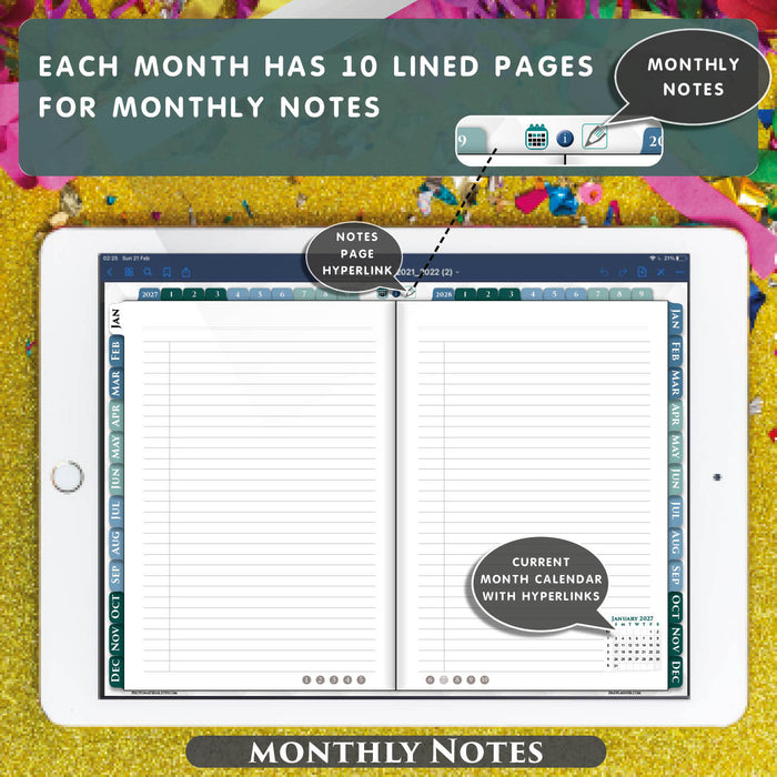 2027 2028 Franklin Digital Planner download | adhd daily digital planner