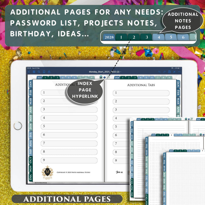 2027 2028 Franklin Digital Planner download | adhd daily digital planner