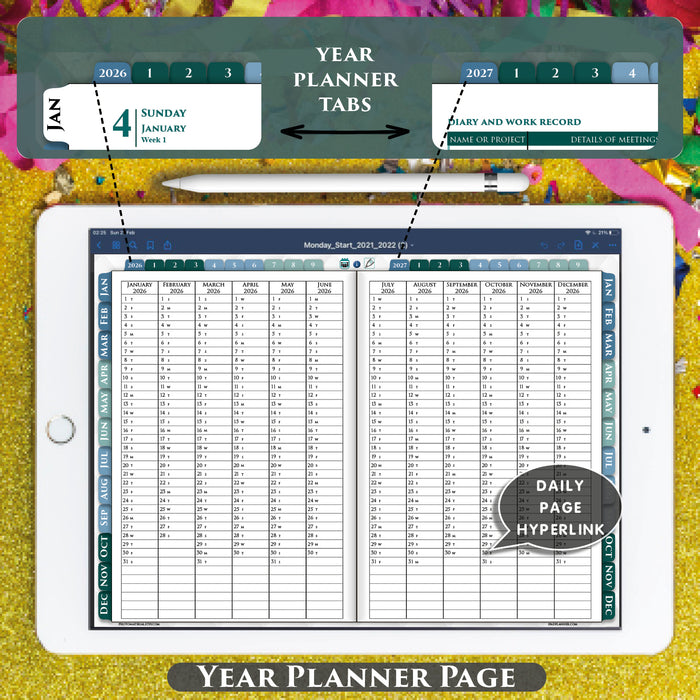 2026 2027 Digital Calendar Planner | GoodNotes & Notability