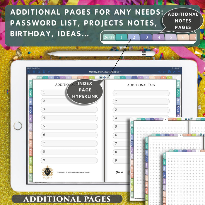 Digital Planner for GoodNotes or Notability | Daily & Weekly page template