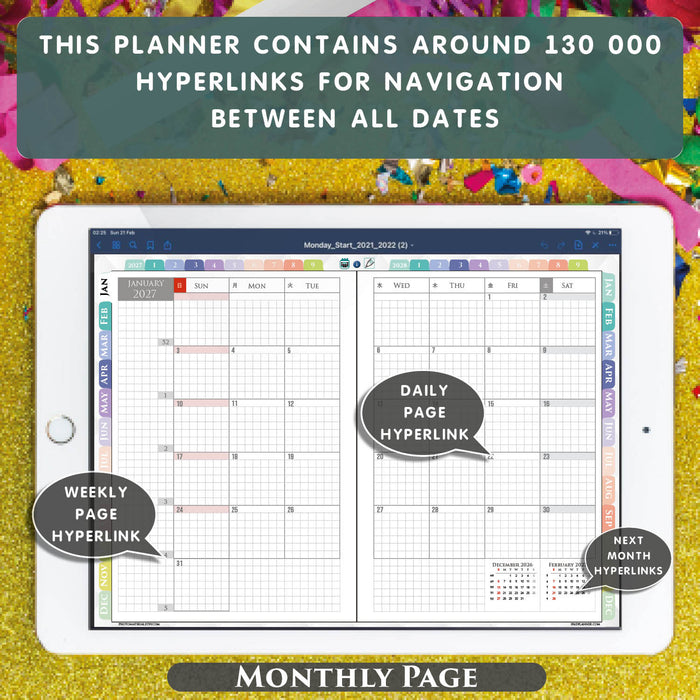 Digital Rainbow Hobonichi Techo Daily Weekly Planner for 2027 2028