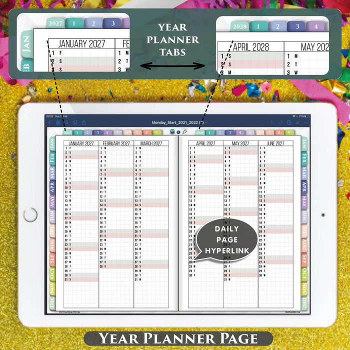 Digital Rainbow Hobonichi Techo Daily Weekly Planner for 2027 2028